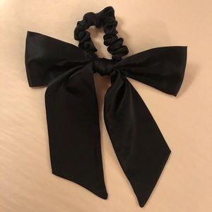 J. Crew Black Satin Hair-Tie